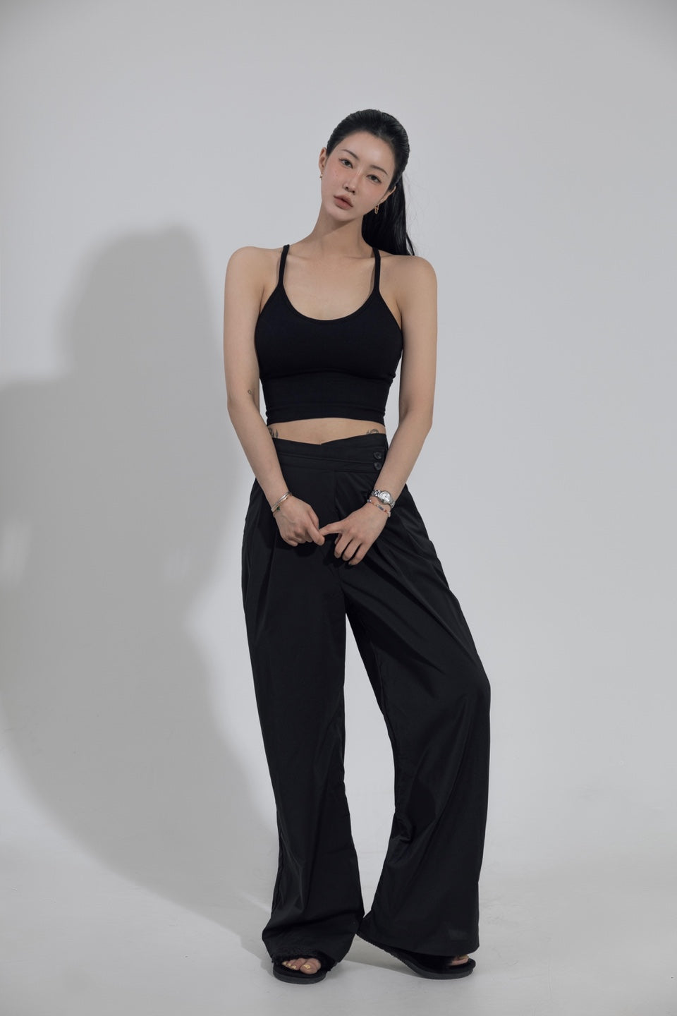 RUBBER BUTTON PANTS